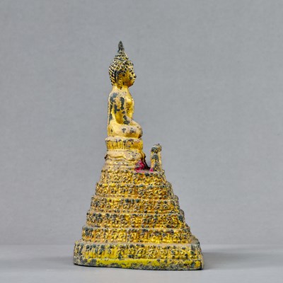 Lot 55 - SEATED BRONZE BUDDHA THAILAND RATTANAKOSIN 1850'S