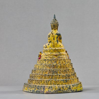 Lot 55 - SEATED BRONZE BUDDHA THAILAND RATTANAKOSIN 1850'S