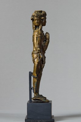Lot 45 - STANDING BRONZE AVALOKITESHVARA TIBET 15TH CENTURY