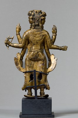 Lot 45 - STANDING BRONZE AVALOKITESHVARA TIBET 15TH CENTURY