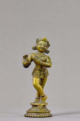 Lot 266 - KRISHNA PLAYING THE FLUTE INDIA ORISSA 16TH CENTURY