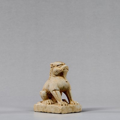 Lot 240 - STONE GUARDIAN LION (ZHENMU SHOU), TANG DYNASTY