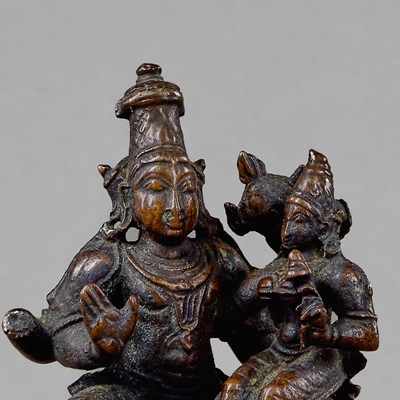 Lot 27 - VISHNU AND LAKSHMI INDIA 16TH CENTURY