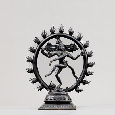 Lot 278 - DANCING SHIVA NATARJA SOUTH INDIA 18TH CENTURY