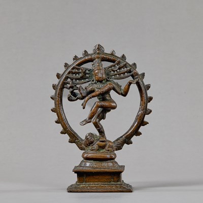 Lot 391 - SHIVA NATARAJA BRONZE, SOUTH INDIA, 16TH–17TH CENTURY