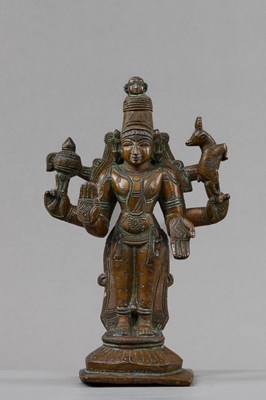 Lot 110 - STANDING BRONZE SHIVA INDIA 19TH CENTURY