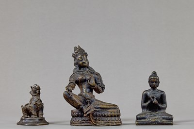 Lot 239 - GROUP OF THREE ASIAN BRONZE FIGURES 15TH–19TH CENTURY