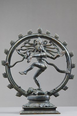 Lot 434 - DANCING SHIVA NATARAJA BRONZE INDIA 19TH CENTURY