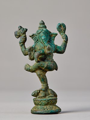 Lot 8 - DANCING GANESHA, KHMER EMPIRE, ANGKOR PERIOD, 12TH CENTURY