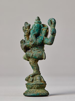 Lot 8 - DANCING GANESHA, KHMER EMPIRE, ANGKOR PERIOD, 12TH CENTURY