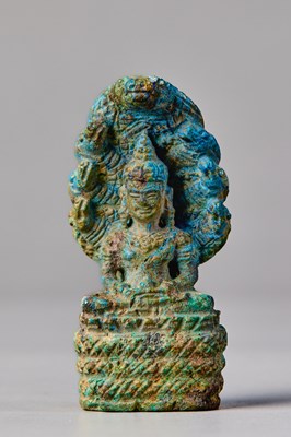 Lot 271 - SEATED BUDDHA PROTECTED BY MUCHALINDA, KHMER EMPIRE, ANGKOR PERIOD, 12TH CENTURY