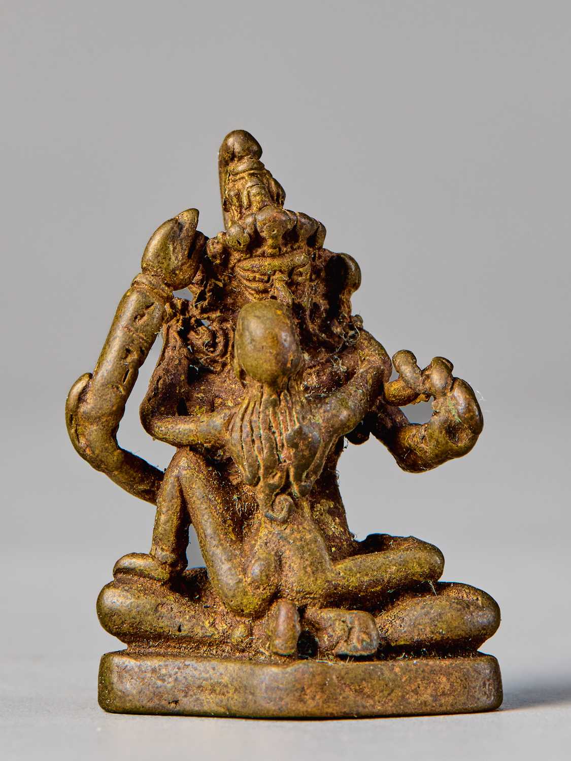 Lot 17 - TANTRIC DEITY IN YAB-YUM WITH CONSORT (SHAKTI), TIBET, 16TH CENTURY