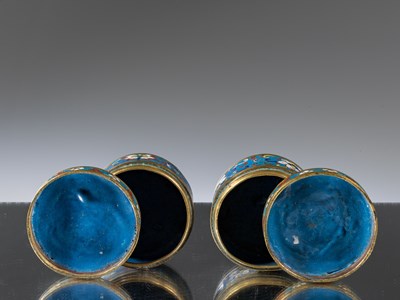 Lot 54 - SET OF CLOISONNE BOXES