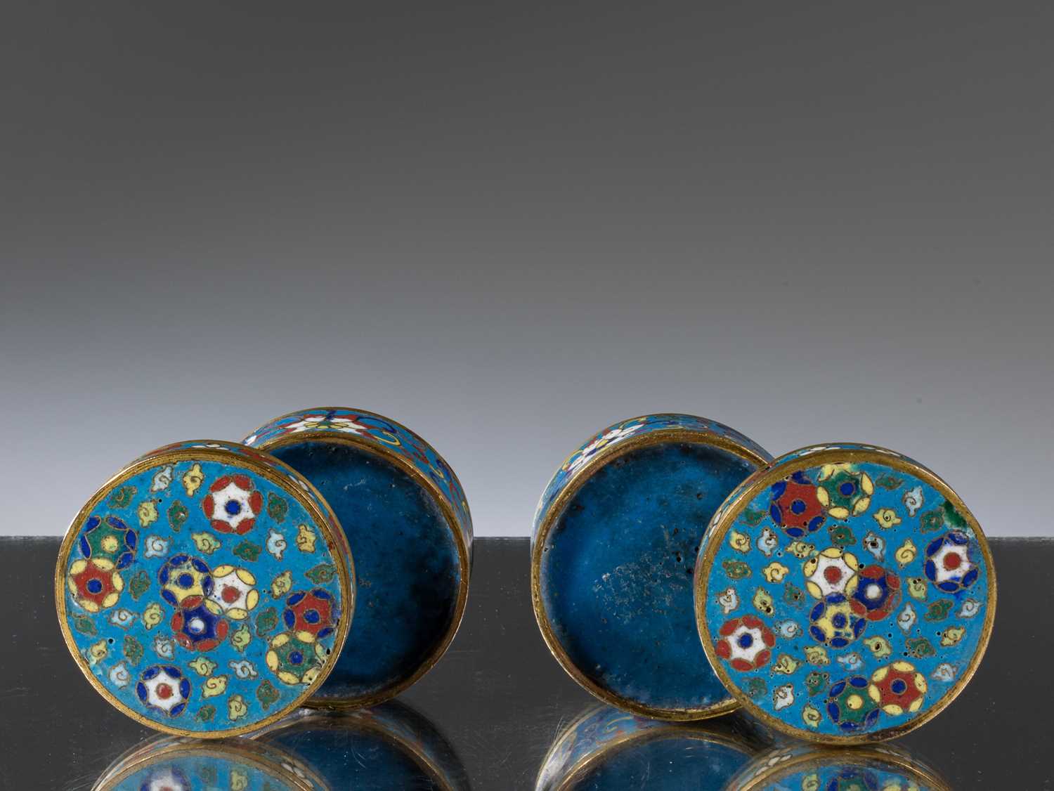 Lot 54 - SET OF CLOISONNE BOXES