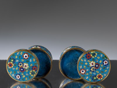 Lot 54 - SET OF CLOISONNE BOXES