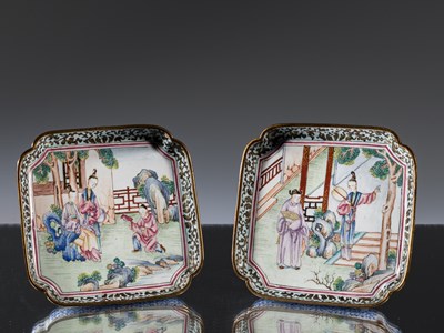 Lot 18 - TWO SMALL SQUARE PLATES