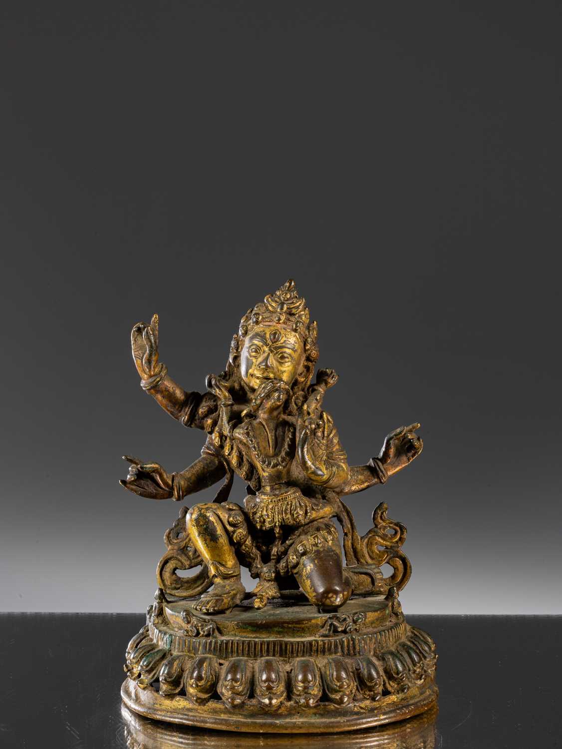 Lot 19 - RARE BHAIRABA WITH CONSORT