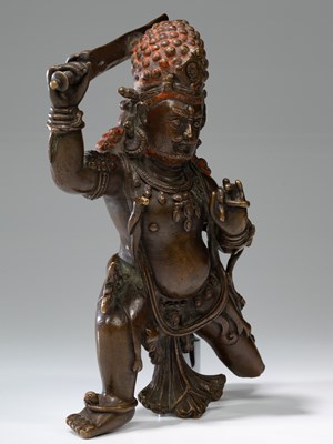 Lot 30 - STANDING BRONZE ACALA TIBET 15TH CENTURY