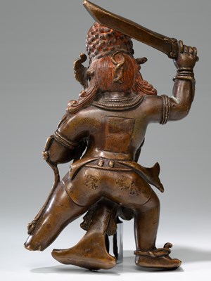 Lot 30 - STANDING BRONZE ACALA TIBET 15TH CENTURY