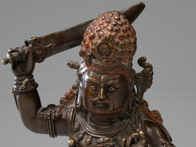 Lot 30 - STANDING BRONZE ACALA TIBET 15TH CENTURY