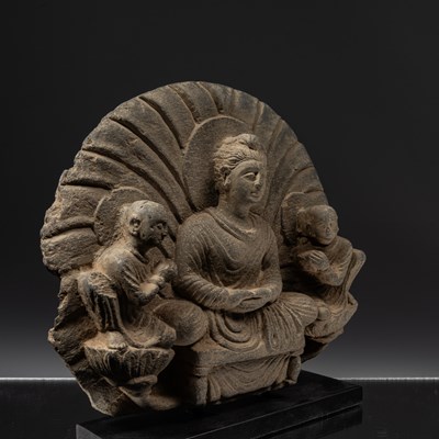 Lot 87 - BUDDHA WITH ADORANTS