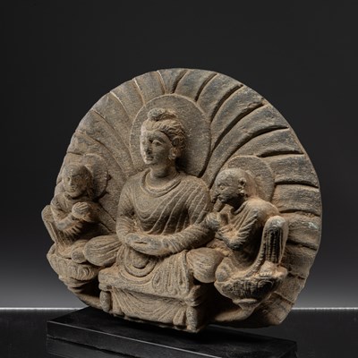 Lot 87 - BUDDHA WITH ADORANTS