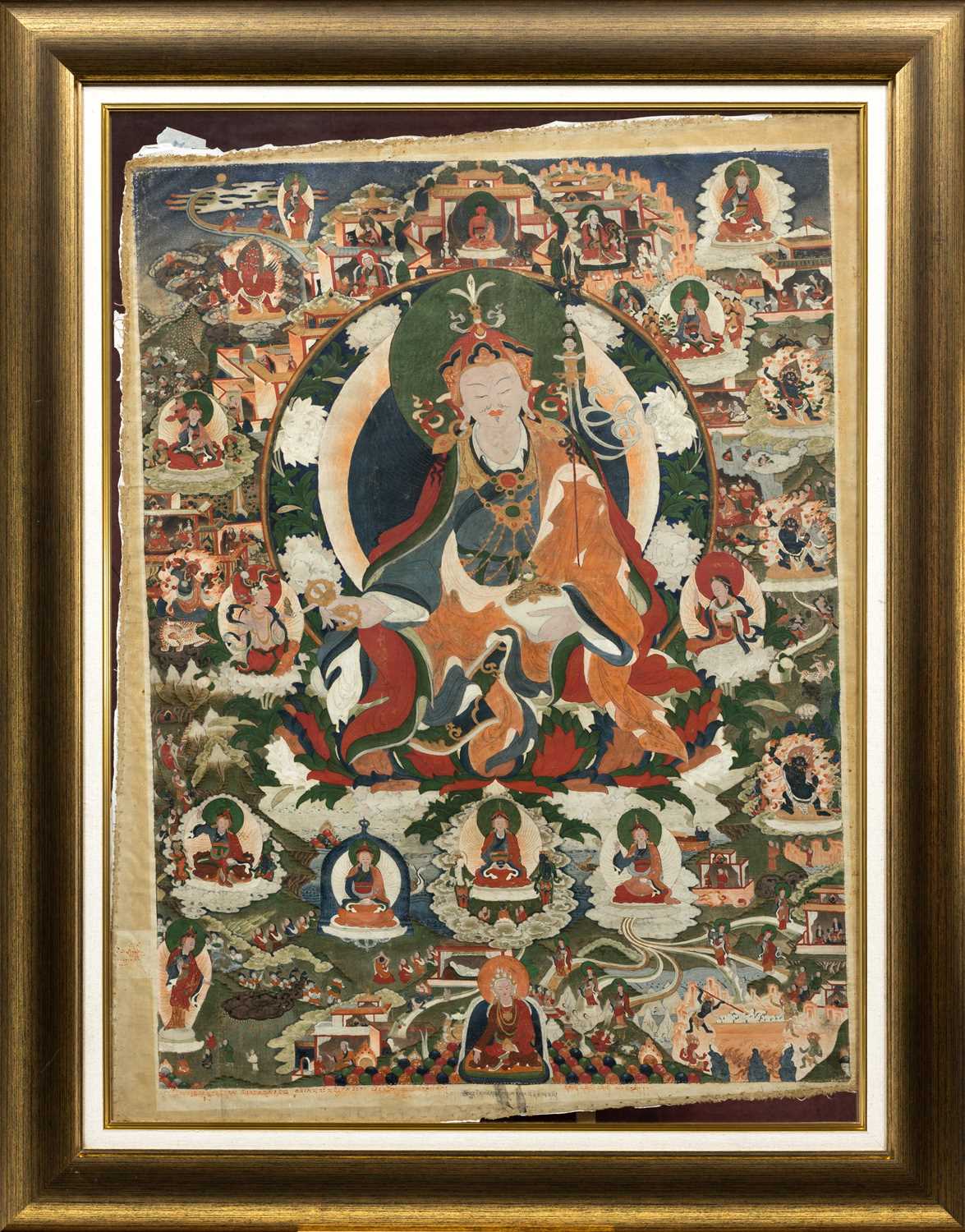 Lot 75 - PADMASAMBHAVA THANGKA