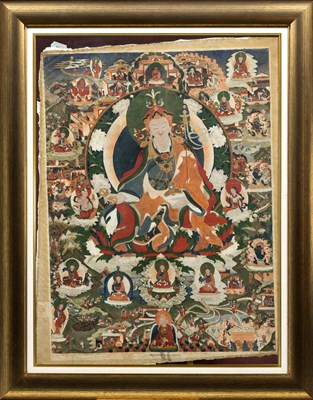 Lot 75 - PADMASAMBHAVA THANGKA