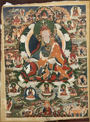 Lot 75 - PADMASAMBHAVA THANGKA