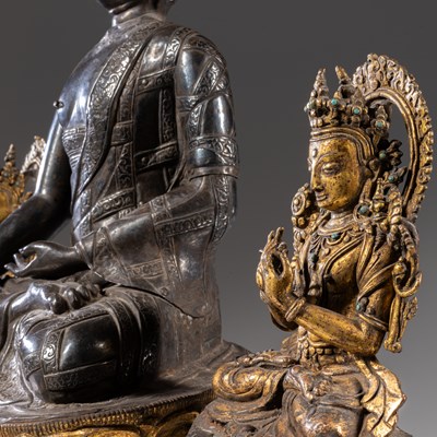Lot 23 - EXTREMLY RARE BUDDHA WITH CONSORTS