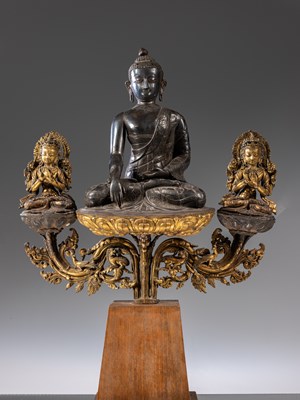 Lot 23 - EXTREMLY RARE BUDDHA WITH CONSORTS