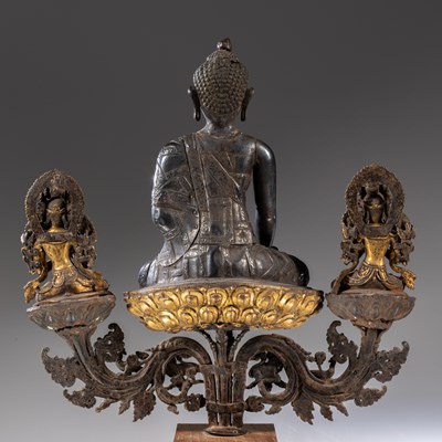 Lot 23 - EXTREMLY RARE BUDDHA WITH CONSORTS