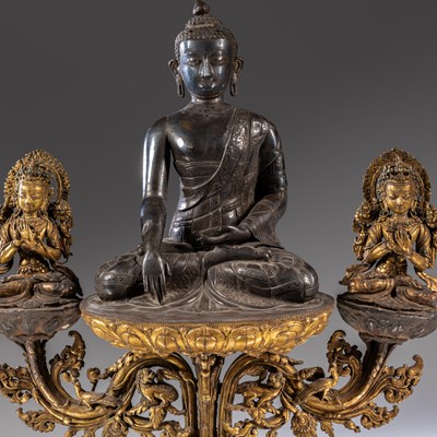 Lot 23 - EXTREMLY RARE BUDDHA WITH CONSORTS