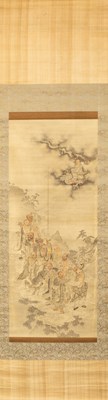 Lot 140 - PAINTING DEPICTING 16 ARHATS