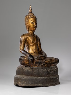 Lot 94 - (R) BRONZE FIGURE GAUTAMA BUDDHA