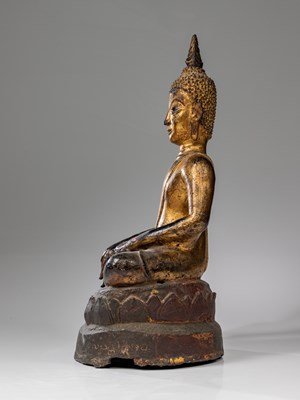 Lot 94 - (R) BRONZE FIGURE GAUTAMA BUDDHA