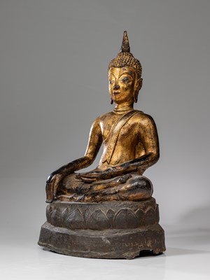 Lot 94 - (R) BRONZE FIGURE GAUTAMA BUDDHA