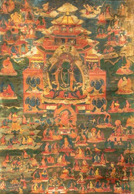 Lot 18 - (R) THANGKA DEPICTING RARE FORM OF TARA