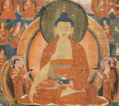 Lot 64 - THANGKA DEPICTING BUDDHA