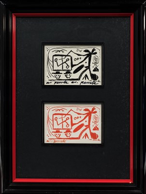 Lot 94 - Zwei Postkarte , A. R. Penck (1939 Dresden - )