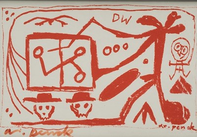 Lot 94 - Zwei Postkarte , A. R. Penck (1939 Dresden - )