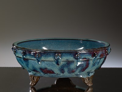 Lot 136 - VERY RARE "NUMBER FIVE" JUN TRIPOD NARCISSUS BOWL