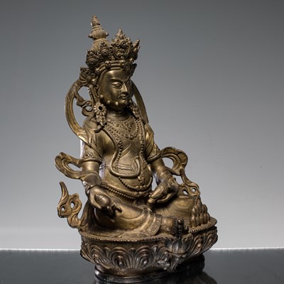 Lot 47 - BRONZE JAMBHALA TIBET OR NEPAL 20TH CENTURY OR LATER