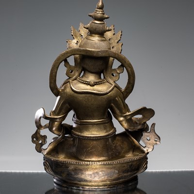Lot 47 - BRONZE JAMBHALA TIBET OR NEPAL 20TH CENTURY OR LATER