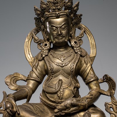 Lot 47 - BRONZE JAMBHALA TIBET OR NEPAL 20TH CENTURY OR LATER